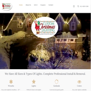 Christmas Light Instllation website design