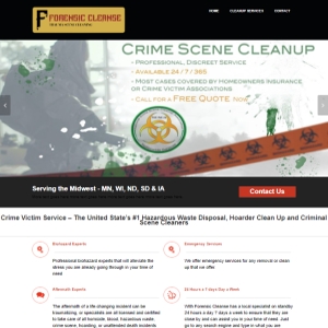 Biohazard cleanup website design